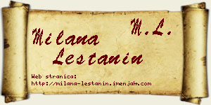 Milana Leštanin vizit kartica